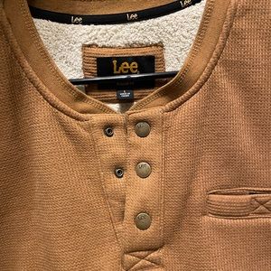 Fleece lined Henley shirt
